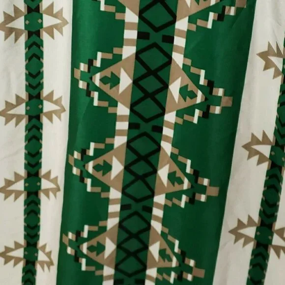 Alya  Aztec Green Sleeveless Mini Dress Small - Picture 3 of 5